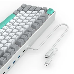 3inuS 87-Key 5-in-1 Mechanical Keyboard Hub Dual USB-C Cable Hot-Swappable - Blue Switches - Klawiatury - miniaturka - grafika 17