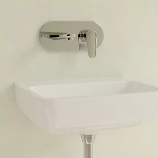 Villeroy & Boch O.novo Umywalka wisząca mała 45x37 cm bez otworu na baterię bez przelewu z powłoką CeramicPlus weiss alpin 43444FR1 - Umywalki - miniaturka - grafika 1