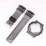 Akcesoria do smartwatchy - 2W1 opaska pasek + etui BEZEL do Casio G-SHOCK GA-100 GA-110 GD-100 G-8900 czarny transparentny - miniaturka - grafika 1