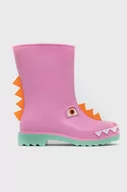 Buty dla dziewczynek - Melissa kalosze dziecięce Rain Boot + Fabula Inf kolor różowy - miniaturka - grafika 1