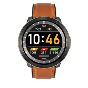 Smartwatch sportowy unisex Watchmark WM18 brązowy - Monitory aktywności - miniaturka - grafika 1