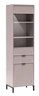 Witryny - KASZMIROWA Witryna Wysoka 195 cm RYFLOWANE Fronty Metalowe NÓŻKI - miniaturka - grafika 1