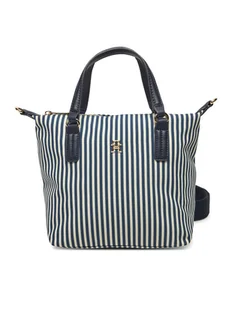 Tommy Hilfiger Torebka Poppy Summer Small Tote AW0AW17202 Granatowy - Torebki damskie - miniaturka - grafika 1