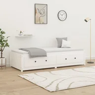Łóżka - Lumarko Łóżko dzienne, białe, 90x200 cm, lite drewno sosnowe - miniaturka - grafika 1