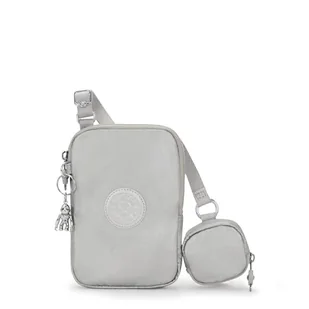 Kipling Elvin Metaliczna torba na telefon crossbody, Jasny metaliczny, 5'' L x 7.25'' H x 1'' D - Torebki damskie - miniaturka - grafika 1