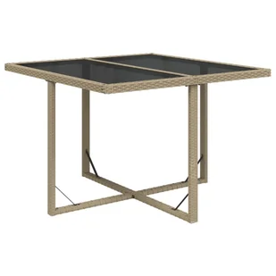 9-cz. zestaw mebli ogrodowych z poduszkami, polirattan, beżowy - Meble ogrodowe - miniaturka - grafika 9