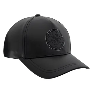 Damska Czapka z daszkiem GUESS EDITH PU CAP W4YZ01WF8Q0-JBLK – Czarny - Czapki damskie - miniaturka - grafika 1