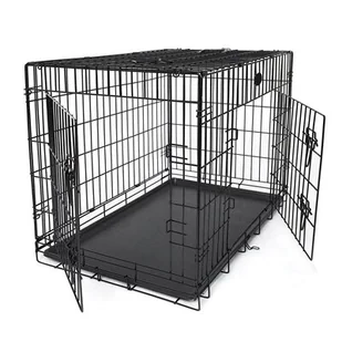 KLATKA DLA PSA XXL 106 X 77,5 X 70 CM CZARNA - Akcesoria dla gryzoni - miniaturka - grafika 1