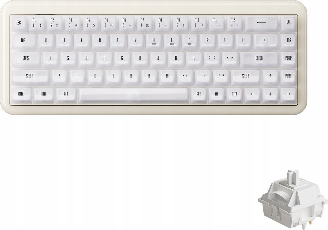 Akko YU01 White Jade Gaming Tastatur, RGB - 65%, V3 Piano Pro Switches, ANSI US 6925758630870