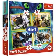 Puzzle - Trefl Puzzle 4w1. Jak wytresować smoka - miniaturka - grafika 1