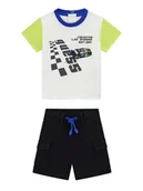 Spodenki damskie - Guess Komplet t-shirt i szorty sportowe I6RG01 K8HM4 Kolorowy Regular Fit - miniaturka - grafika 1