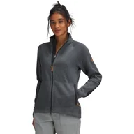 Bluzy damskie - Fjallraven 83520 Övik Fleece Zip Sweater W Bluza damska, ciemnoszara, XS - miniaturka - grafika 1
