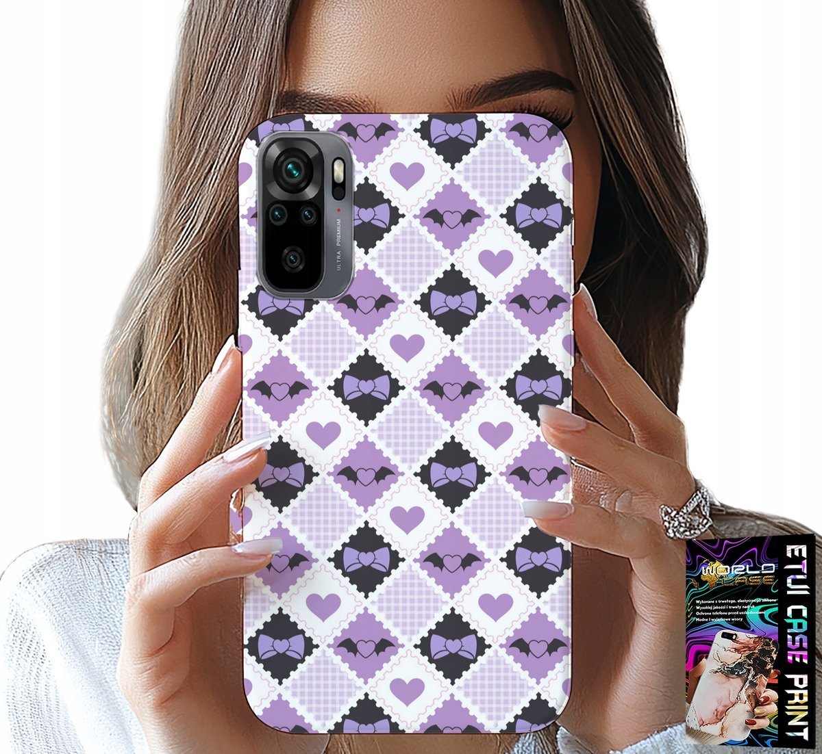 ETUI DO XIAOMI NOTE 10 / 10S - MODNE SERCA KOKARDKI KOKARDA + SZKŁO