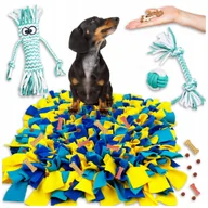 Zabawki dla psów - MATA WĘCHOWA DLA PSA KOTA Zabawka Edukacyjna na Przysmaki + ZABAWKI SZNUREK - miniaturka - grafika 1