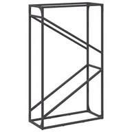 Wózki magazynowe - vidaXL Stojak na drewno opałowe, czarny, 60x25x100 cm - miniaturka - grafika 1