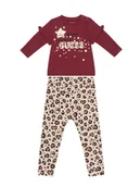 Legginsy - Guess Komplet bluzka i legginsy A5BG02 J1314 Czerwony Regular Fit - miniaturka - grafika 1