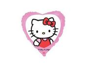 Urodziny dziecka - Balon foliowy serce Hello Kitty - 46 cm - 1 szt. - miniaturka - grafika 1