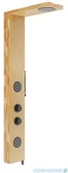 Panele prysznicowe - Corsan Balti panel prysznicowy z termostatem czarny drewno bambusowe B-001TBL | Darmowa dostawa - miniaturka - grafika 1