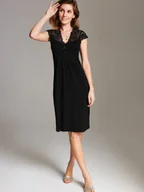 Bielizna nocna - KOSZULA NOCNA S003 02 - czarny S - miniaturka - grafika 1