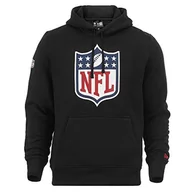 Bluzy męskie - New Era Męska bluza z kapturem z kapturem NFL Team Logo Po Shield, czarna, XS, 11073779 - miniaturka - grafika 1