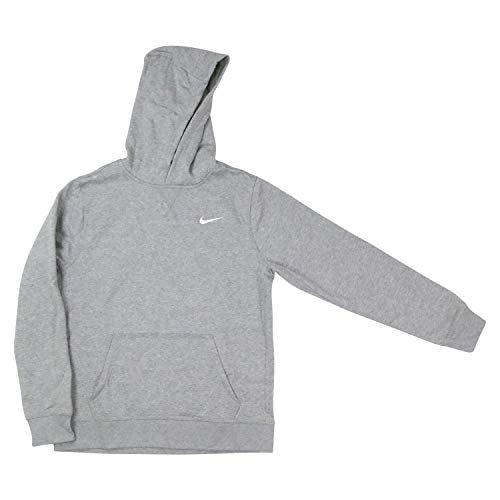 Nike Chłopięca bluza z kapturem szczotkowany polar ciemnoszary, wrzos / biały 158-170cm (XL)