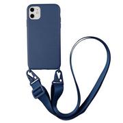 Etui i futerały do telefonów - D-Pro Crossbody Silicone Case XL Strap / Torebka Smycz iPhone 11 Pro (Cobalt Blue) - miniaturka - grafika 1