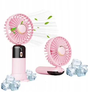 Mały wentylator biurkowy USB 5 trybów Supero Mini Hand Held Fan S02 różowy - Gadżety USB - miniaturka - grafika 1