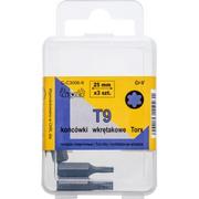 Akcesoria do elektronarzędzi - Końcówka Torx T9 x 25 mm, komplet: 3 sztuki Condor - miniaturka - grafika 1