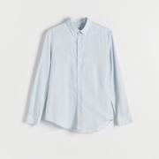 Koszule męskie - Reserved - Koszula regular z bawełny - Niebieski - miniaturka - grafika 1