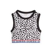 Koszulki i topy damskie - Koszulka dziecięca Guess crop top w cętki-128 - miniaturka - grafika 1