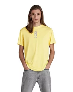G-STAR RAW Męski t-shirt Lash Back Gr R T, Żółty (Lemonade 336-504), S - Koszulki męskie - miniaturka - grafika 1
