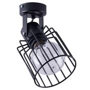 Lampy sufitowe - Sigma Plafon LUTO czarny z drucianym kloszem 31135 - miniaturka - grafika 1
