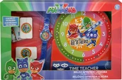 Zabawki interaktywne dla dzieci - Zestaw Do Nauki O Czasie Z Zegarkiem I Kartami Do Gry Pj Mask Pj17120 - miniaturka - grafika 1