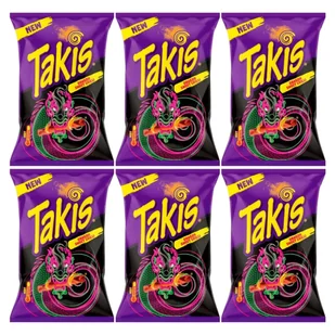 6x Chipsy kukurydziane Tortilla TAKIS Dragon Sweet Chilli 100g - Chipsy - miniaturka - grafika 1