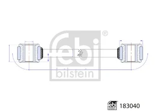 Drążek / wspornik, stabilizator Febi Bilstein 183040 - Układ zawieszenia - akcesoria - miniaturka - grafika 1