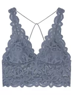 Biustonosze - Women'secret Bralette Koronka Halter Niebieski Biustonosz damski, Jasnoniebieski, S - miniaturka - grafika 1