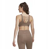 Biustonosze - adidas CoreFlow Luxe Medium-Support Bra Beżowy SAC - miniaturka - grafika 1