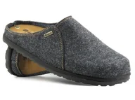 Kapcie męskie - Filcowe kapcie męskie ze skórzaną wkładką - INBLU SI-20, szare - Inblu - miniaturka - grafika 1