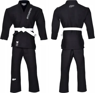 KIMONO CZARNE STARPRO JIU JITSU BJJ GI Z BIAŁEM PASKIEM ROZMIAR C3 - Kimona, stroje i obuwie - miniaturka - grafika 1