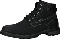 Kozaki damskie - TOM TAILOR Męskie 4280150003 modne kozaki, czarny, 42 EU - miniaturka - grafika 1
