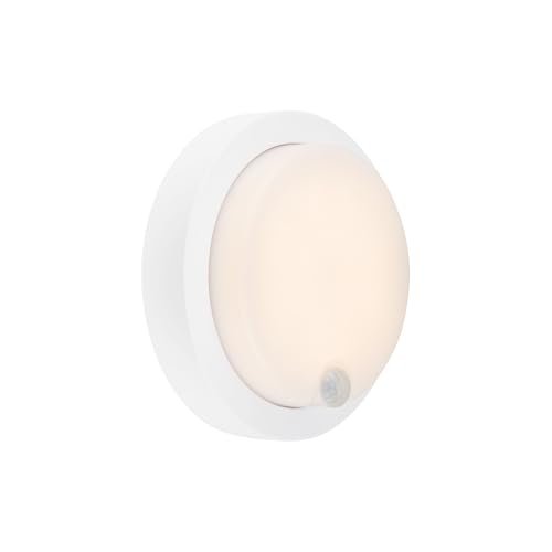 Brilo - zewnętrzny ładowalny kinkiet LED z czujnikiem, 4W/5V, 4400 mAh, IP44, biały