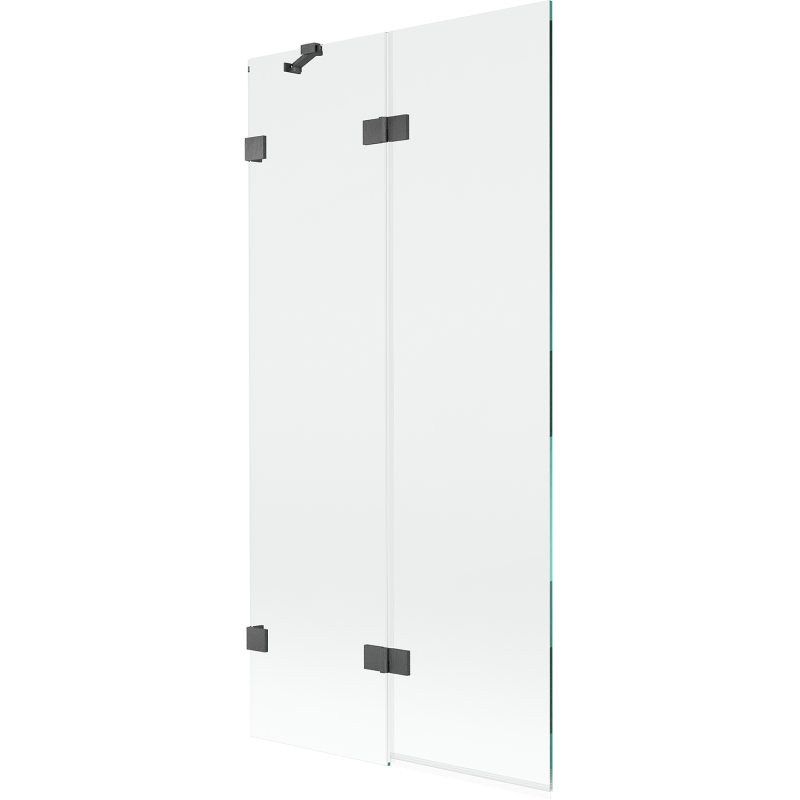 Mexen Lunar parawan nawannowy 2-skrzydłowy lewy 90 x 150 cm, transparent, gun gray szczotkowany - 897-090-100-66-00-L