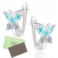 Biżuteria dla dzieci - Piękne Kolczyki Srebrne 925 Dla Dziecka Komunia - miniaturka - grafika 1