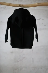 Bluza z kapturem z uszami kota dla dziecka czarna - Bluzy dla chłopców - miniaturka - grafika 1