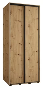 Szafa przesuwna wysoka Davos 1 120 gł. 60 artisan + artisan + czarny / Abiks Meble - Szafy - miniaturka - grafika 1