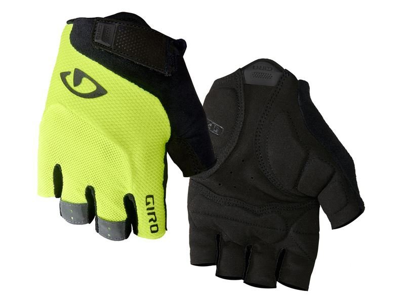 Giro, Rękawiczki kolarskie męskie, Bravo Gel highlight yellow, limonkowy, rozmiar M
