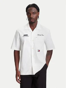 Tommy Hilfiger Koszula F1 Movie Mechanics MW0MW41476 Écru Boxy Fit - Koszule męskie - miniaturka - grafika 1