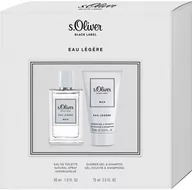 Zestawy perfum męskich - s.Oliver S.Oliver Black Label Eau Legere Set (Black Label Eau De Toilette, 30 ml + Black Label żel pod prysznic i szampon, 75 ml), 105 ml - miniaturka - grafika 1