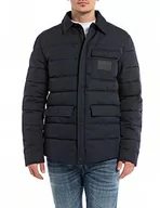 Kurtki męskie - Replay Męska kurtka pikowana, Deep Navy 715, L - miniaturka - grafika 1