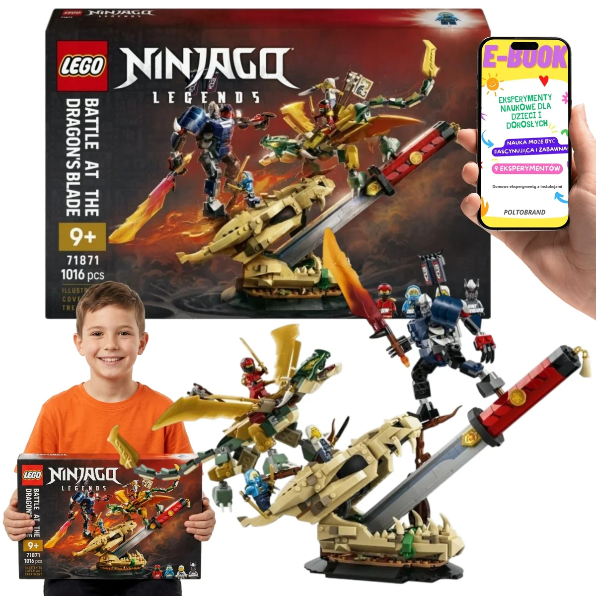 LEGO Ninjago Legends Bitwa o Smocze Ostrze 71871 Ruchomy Mech i Smok 1016 Elementów Prezent Dla Chłopca